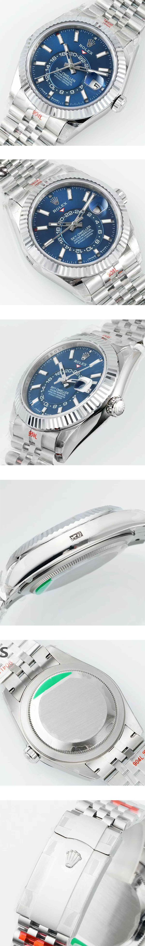 【9002搭載 ブルー】TW製ロレックスコピー M336934-0006 スカイドゥエラー 42mm レプリカ時計通販